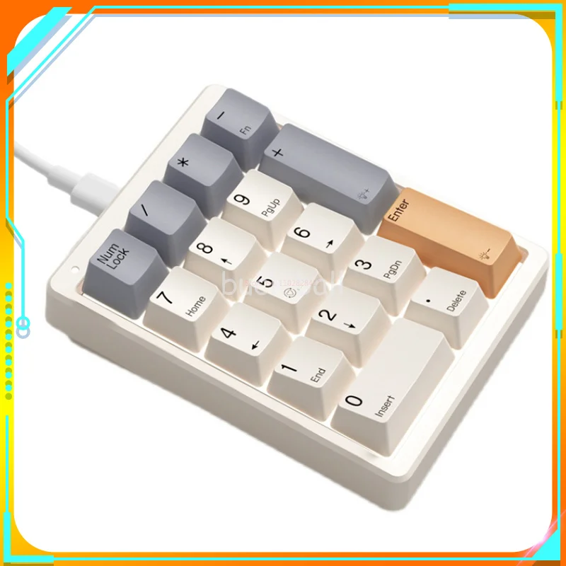 Magicforce MF17 Mechanical Numeric Wired Keypad Digital Type-C External Notebook Finance Keyboard Gateron Switch White Backligt