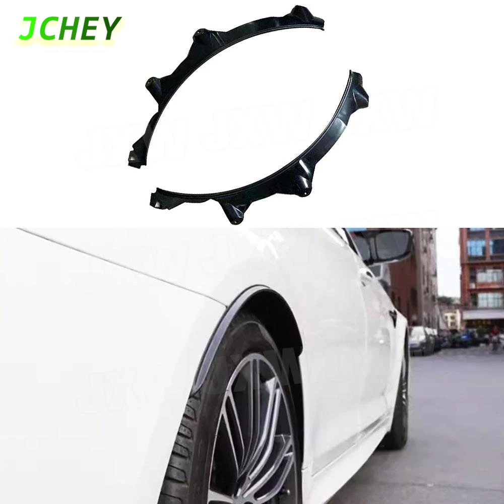 

JCHEY Rear Wheel Eyebrows Fender Flares Mudguards for BMW 5 Series G30 G38 2017 + Car Fender Covers Trims ABS Black