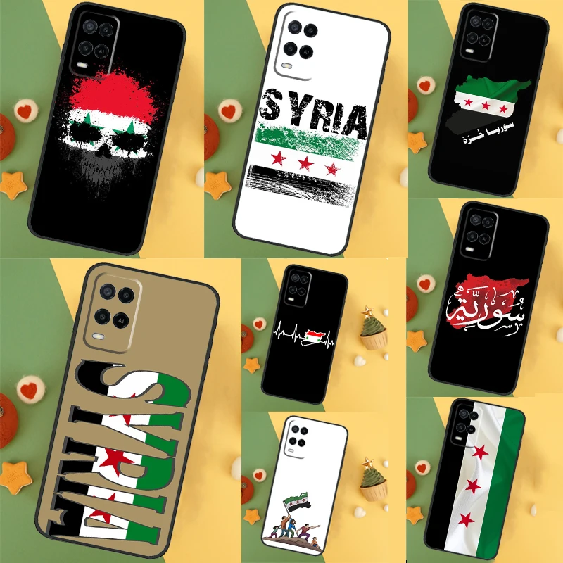 Syrian Syria Flag For OPPO A74 A94 A17 A16 A15 A79 A58 A78 A98 A77 A5 A9 A96 A76 A52 A72 A57S A54S A53S Case