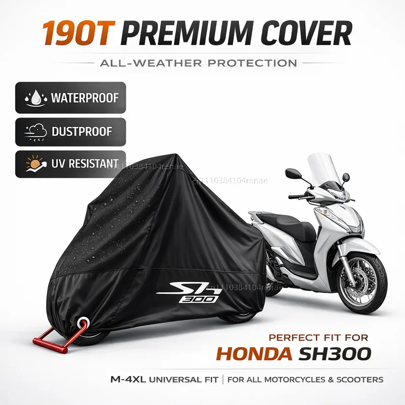 For Honda SH300 SH 300 SH300I SH 300I I 190T Scooter Cover Waterproof Dustproof UV Protection All Season