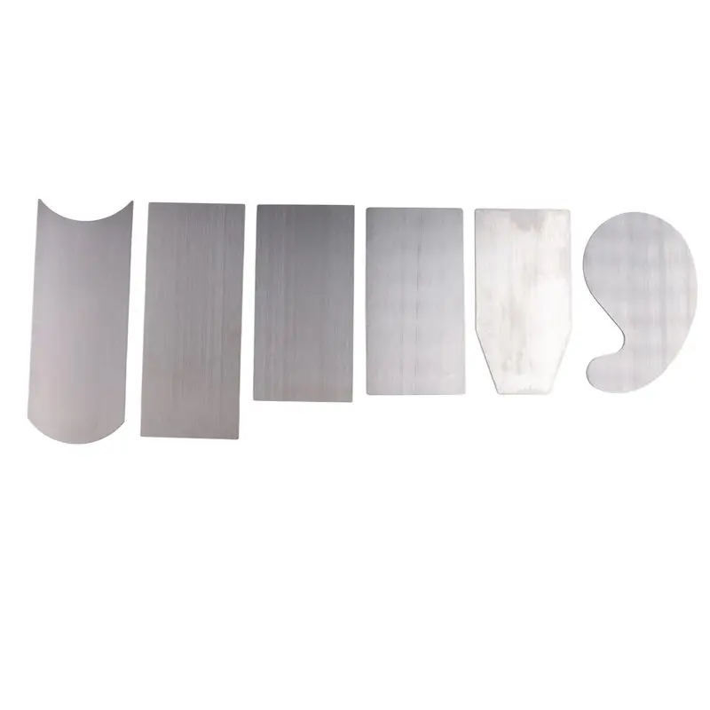 FAST-6 Pcs Cabinet Scraper Set 3 Rectangle 1 Beveled 1 Curved And 1 Gooseneck Woodworking Burnishing Tool For Woodworking Card