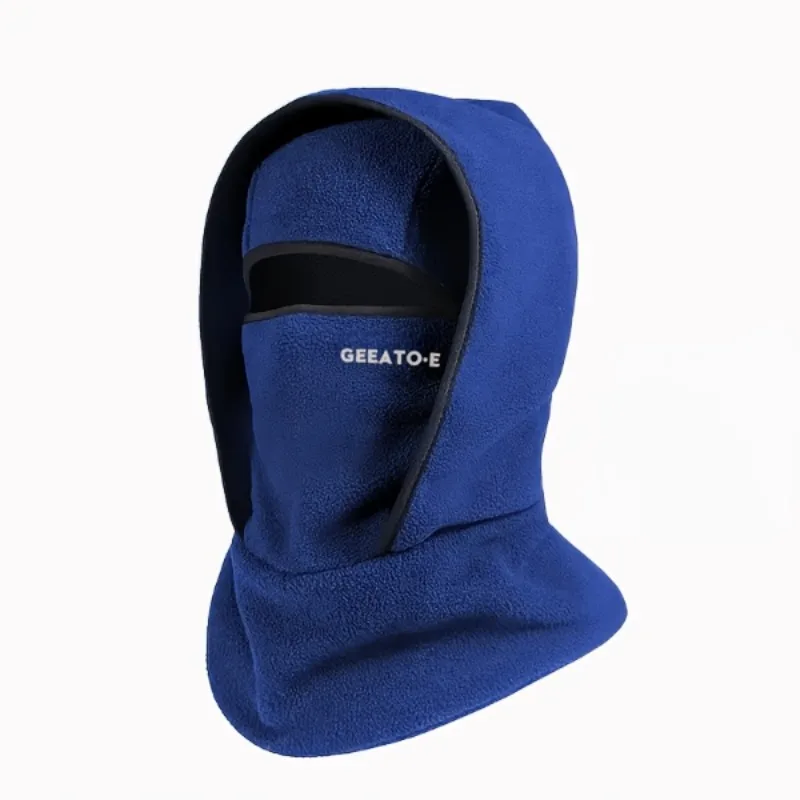 AliExpress NONE Autumn Winter Fleece Balaclava Cycling Cap Cold-proof Windproof Warm Hood and Hat Thicken Thermal Ski Windproof Cap Women Men