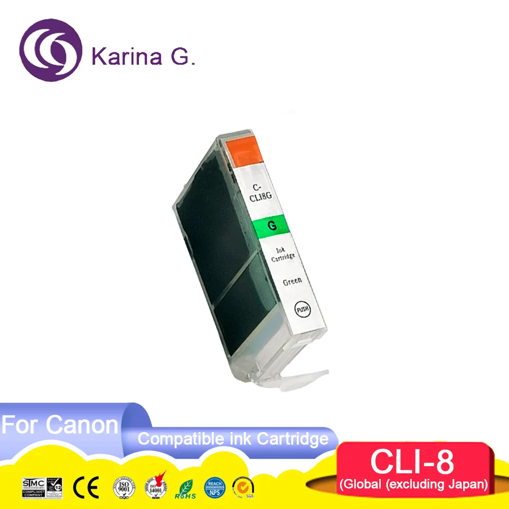 8 Colors CLI 8 CLI8 CLI-8 With Chip Compatible Color Inkjet Ink Cartridge for Canon PIXMA PRO9000 PRO-9000 Mark II Printer