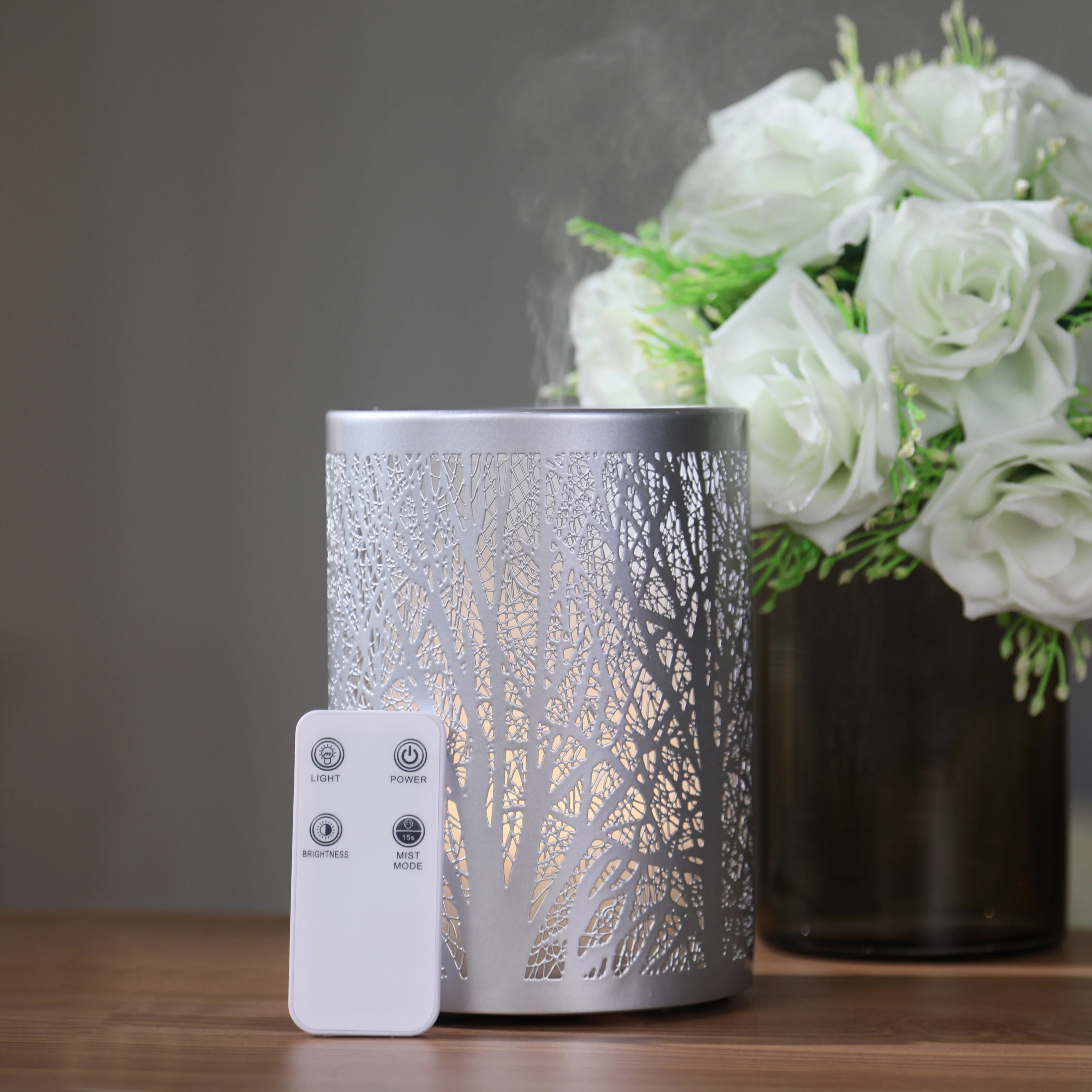 2023 ขายร้อน 100Mlเหล็กAroma DiffuserรีโมทคอนโทรลAir Humidifierเหล็กน้ํามันหอมระเหยน้ํามันหอมระเหยDiffuser