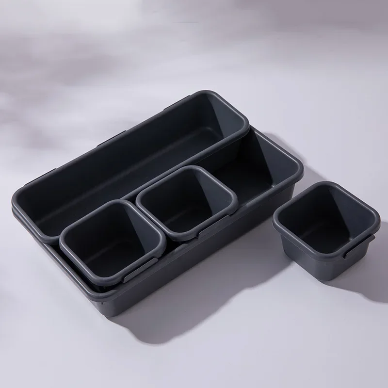 8 Buah/Set Kotak Organizer Laci Dapat Disesuaikan Nampan Kosmetik Rias Tempat Pembagi Serba-serbi Kotak Perhiasan Lemari Kamar Mandi Dapur