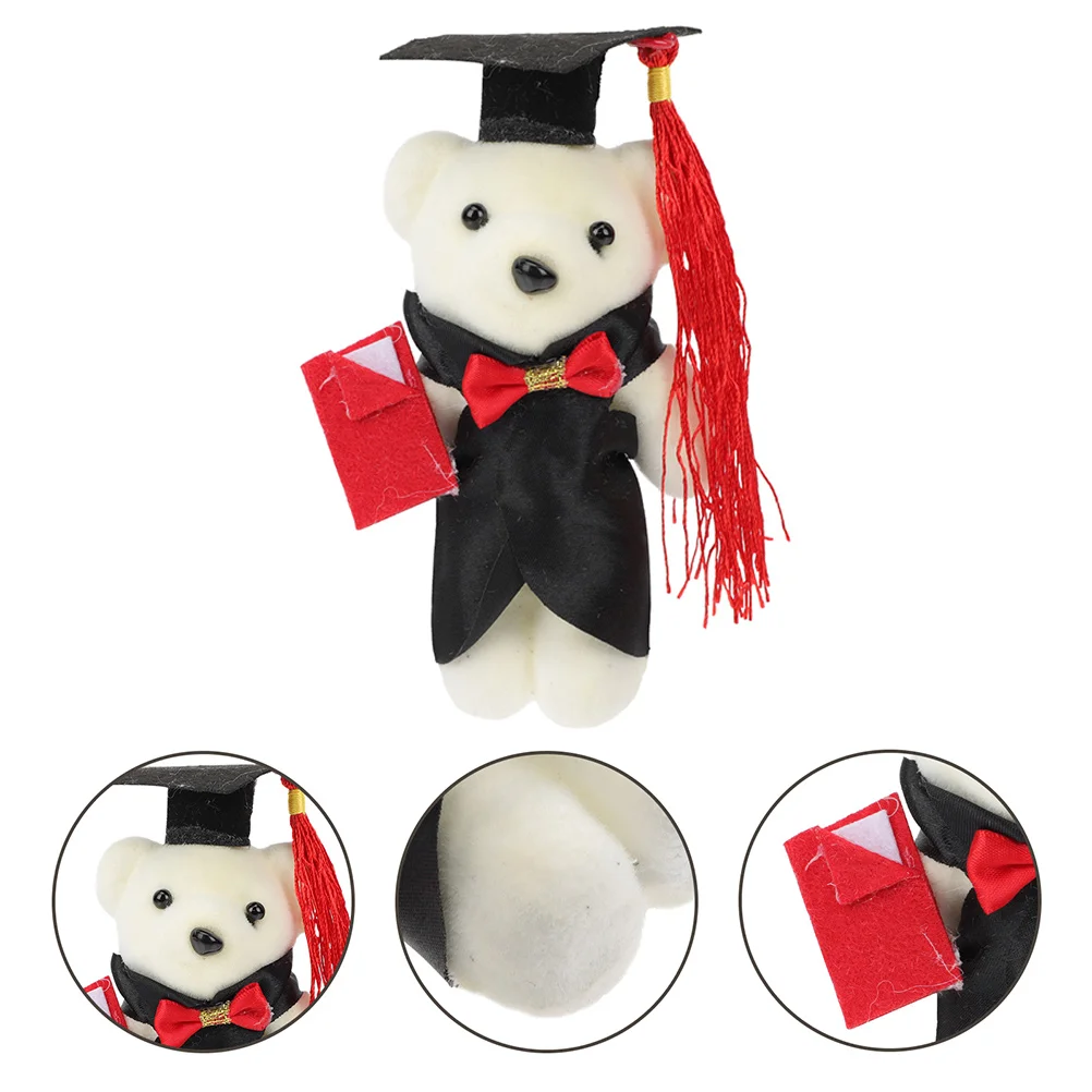 

8 Pcs Graduation Gift Plushy Bouquet DIY Supplies Bear Dolls Decorations for Gifts Plastic Ornaments Season