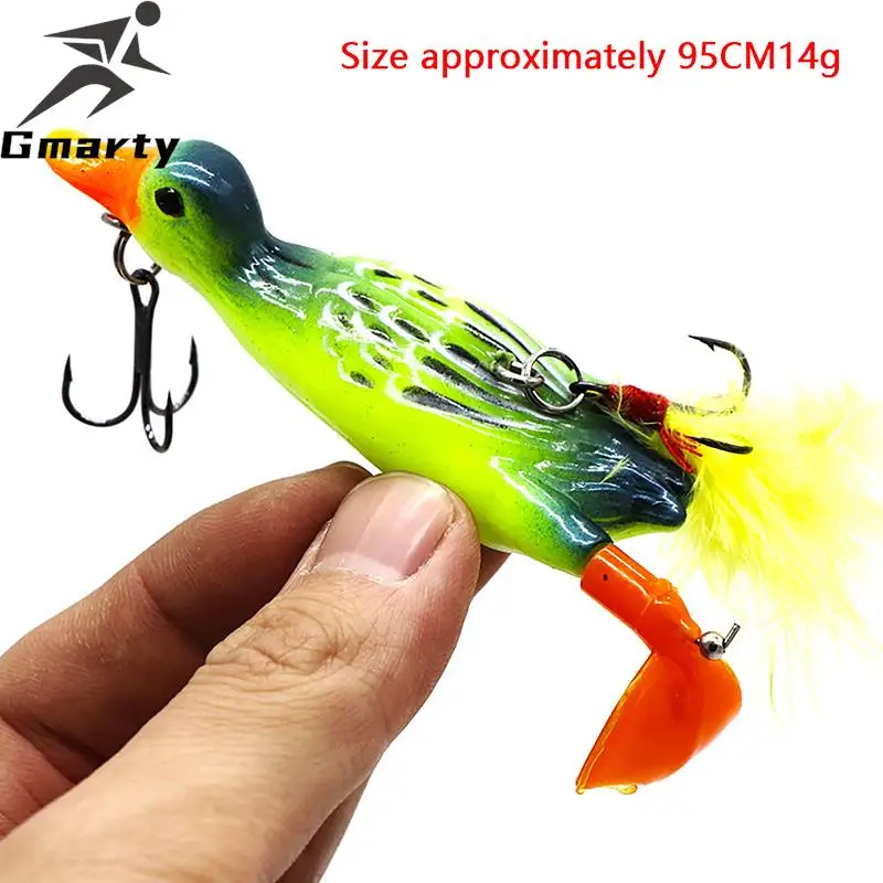 59mm 14g Floating 3D Suicide Duck Fishing Lures for Bass Pike Lifelike Bait Whopper Wobblers Pesca