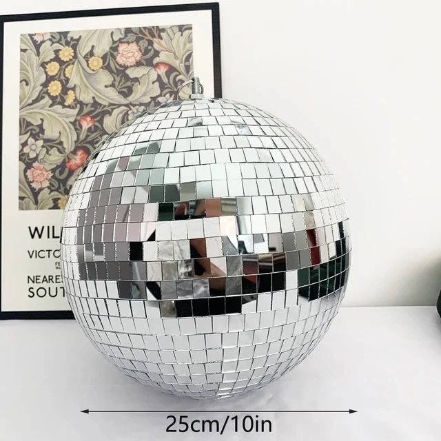 Disco Ball Stage Light Rotating Mirror Ball Wall Decor Glass Ball Party Decorations Bar Reflection Disco Ball Party Decor