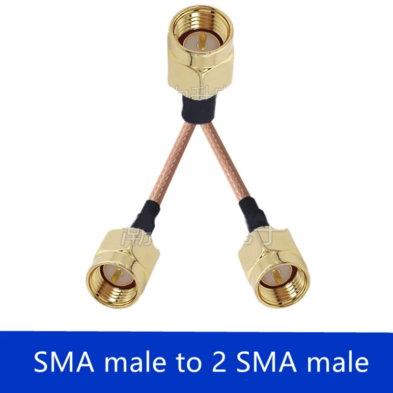 

50CM 1 x SMA Male to 2 x SMA/N/BNC/TNC/UHF/TV/RCA 1 to 2 Y Type Splitter Adapter Cable RG316 Pigtail Coaxial Extension Cord