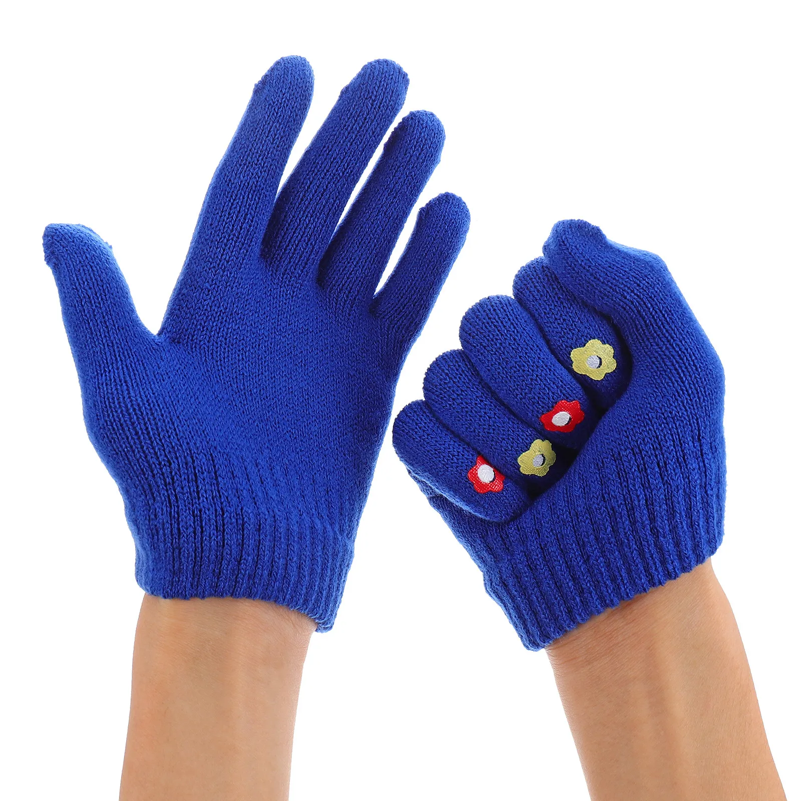 

5Pairs Kids Cartoon Animal Gloves Winter Warm Windproof Soft Knit Touchscreen Friendly Cute Pattern Children's Gloves Hand