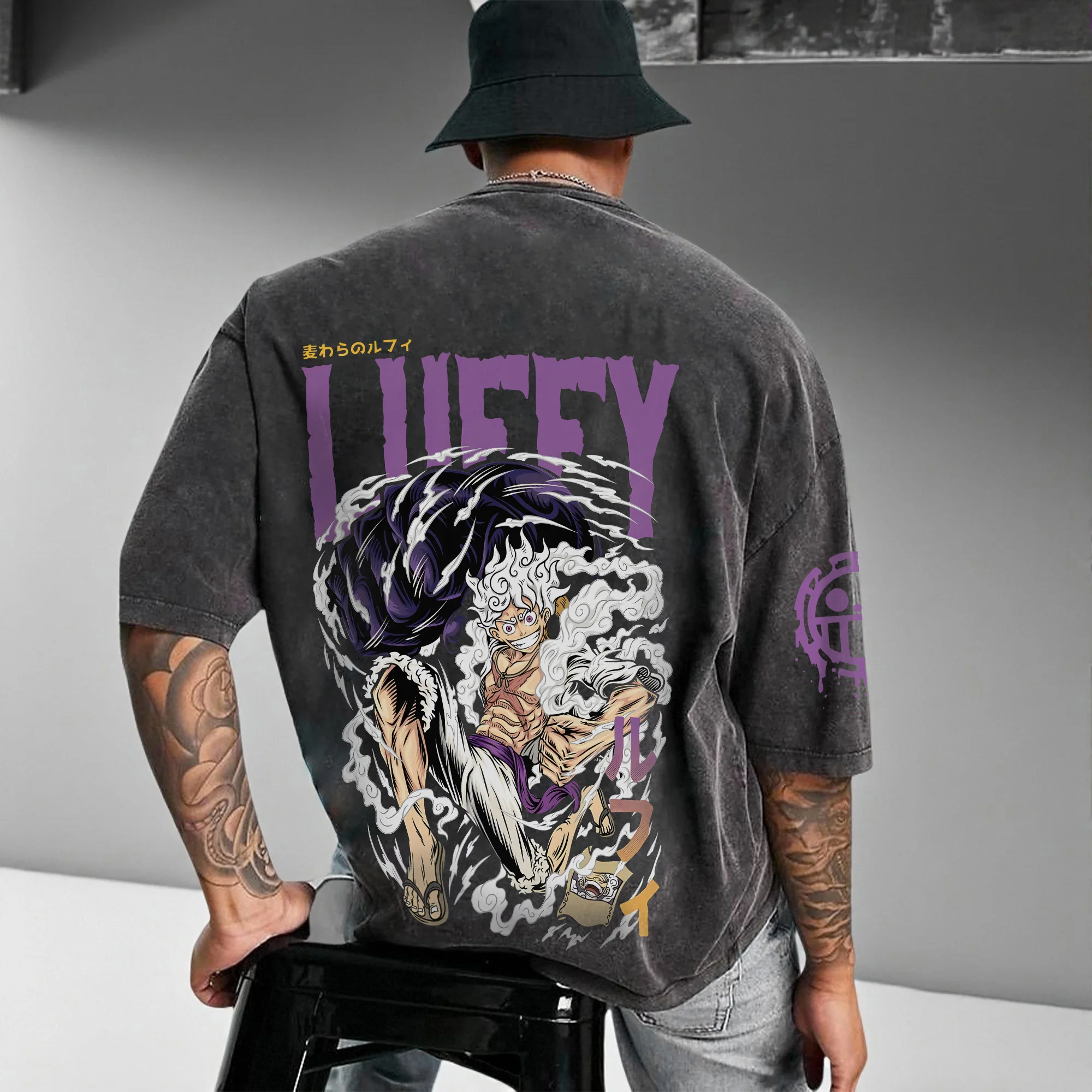 One Piece Action Anime Luffy Zuro Nami Print Men Women Cotton T-shirt Harajuku Y2K Streetwear Summer Casual Graphic Tee Tops