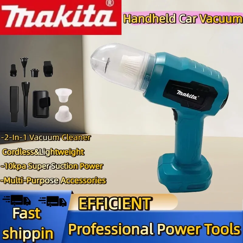 

Мини-пылесос Makita для автомобиля, работающий от 18-вольтовой батареи, многофункциональный, портативный, перезаряжаемый, инструмент для сбора пыли.