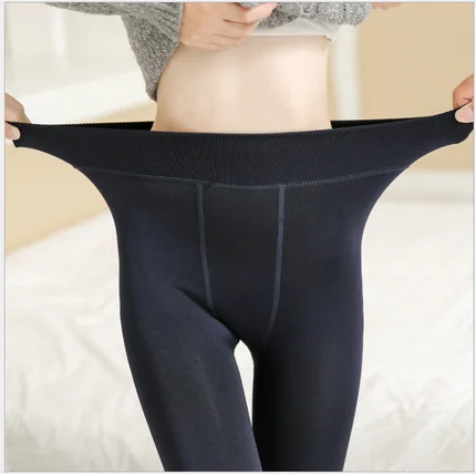 Women's Fleece Lined Thickened High Waist Butt Lifting Slimming Sexy Seamless Tummy Control One-Piece Long Pants