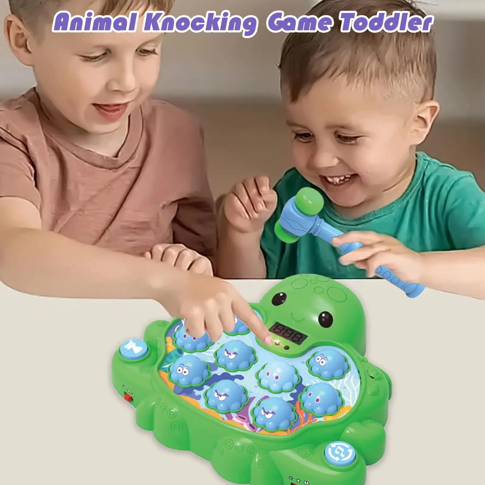 Whack Mole Game Pond Een Mol Spel Hand Oog Coördinatie Playgame Octopus Vorm Kinderen Speelgoed Voor Jongen Reizen School Thuis Speeltijd