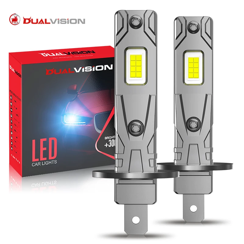 

2Pcs LED Lights 240W 28000LM H1 6500K Headlight Bulb Mini Size Design Wireless For Car Lamp 8054 CSP LED Chip White Plug&Play