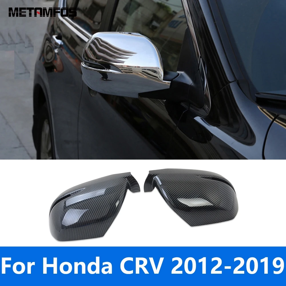 

Rear View Mirror Cover Trim For Honda CRV CR-V 2012-2018 2019 Carbon Fiber Side Door Mirror Protector Accessories Car Styling