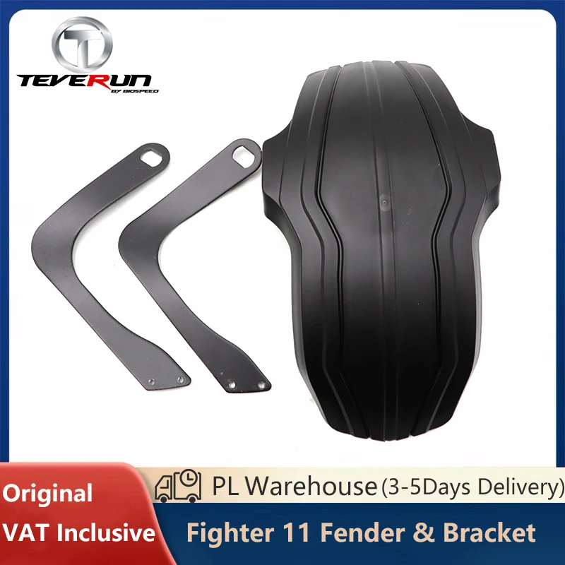 Image of EU-Lagerbestand Originaler Kotflügel mit Halterung für Teverun Fighter 11/11+ Fightersupreme Smart Elektroroller, Vorder- und Hinterkotflügel, modifiziert für Kukirin G4