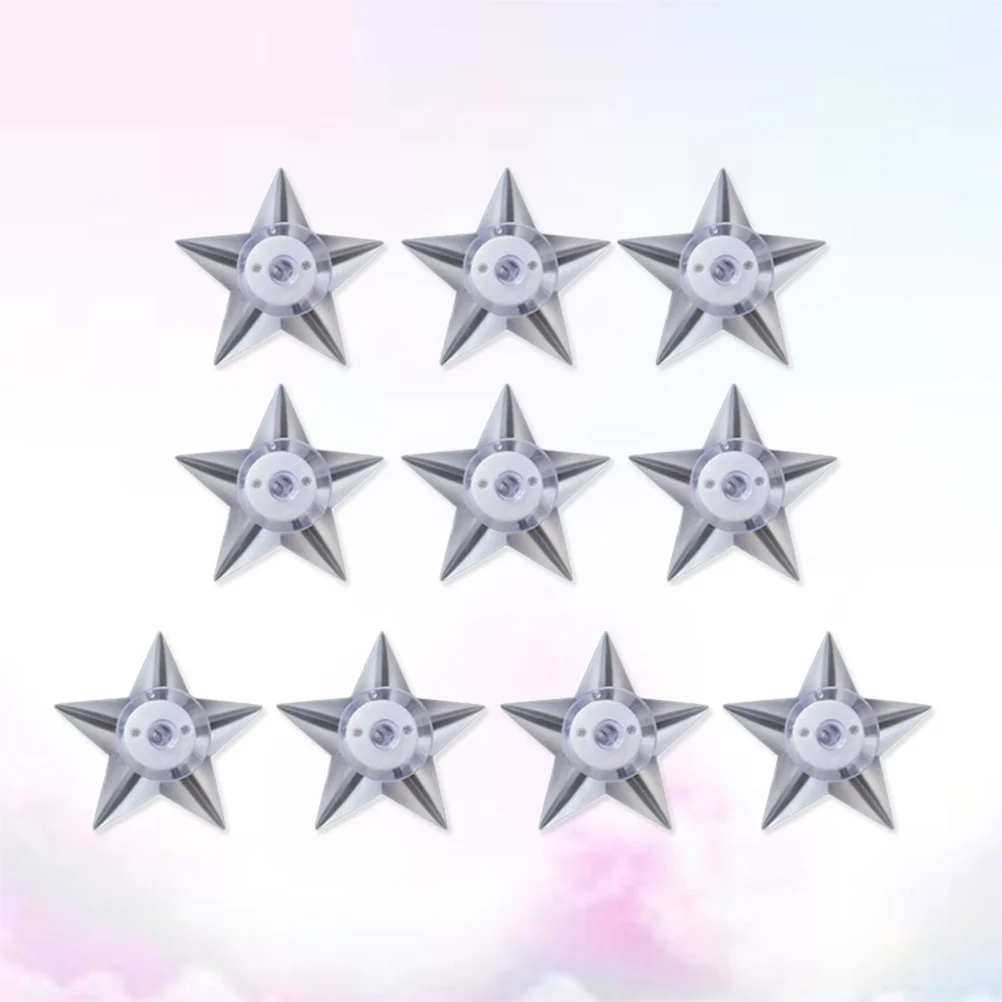 10 قطع LED ضوء الليل على شكل نجمة لغرفة النوم ديكور غرفة النوم على شكل نجمة مع مصاصة
