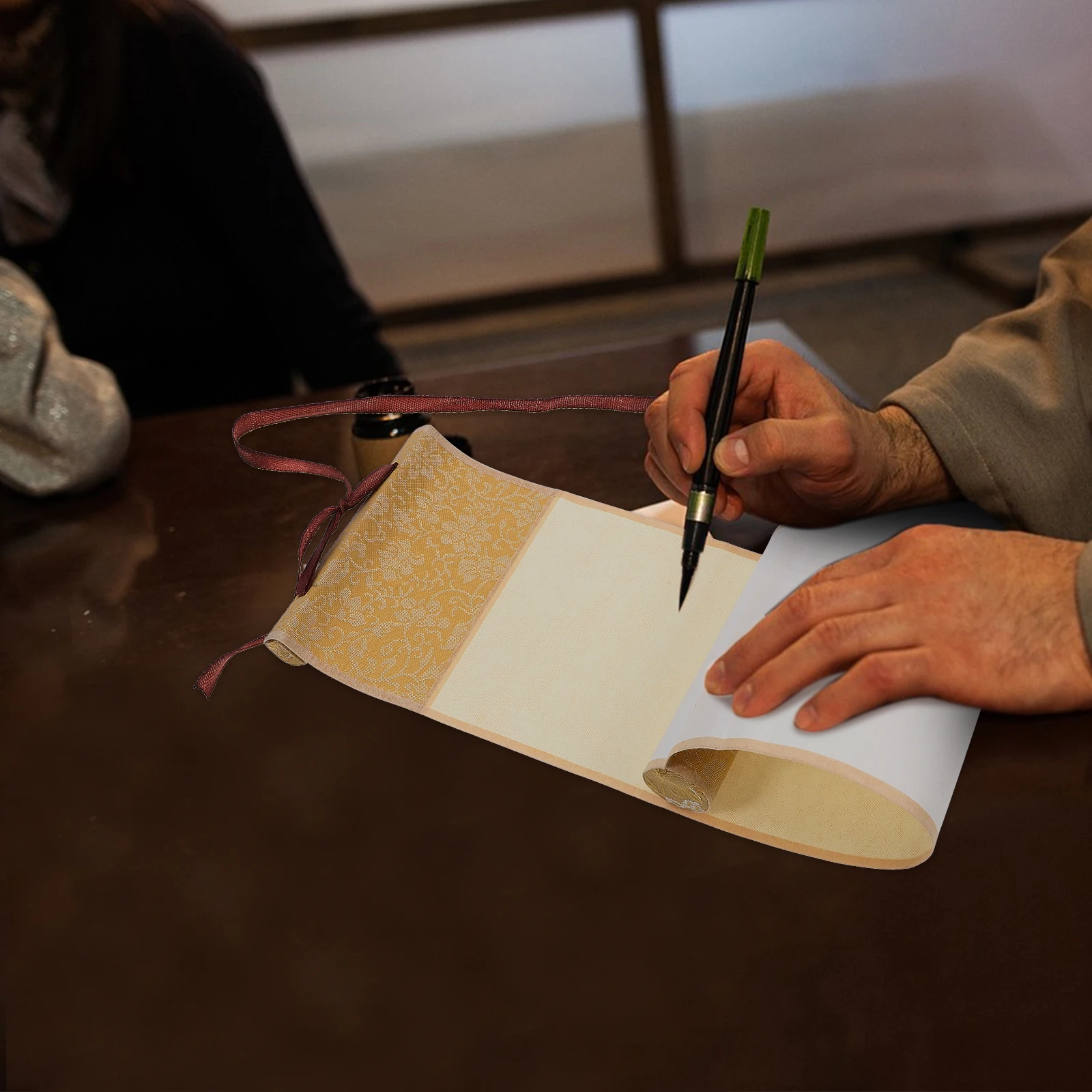 Retro-Wandrolle zum Aufhängen, Vintage-Dekor, Mini-Blattgold, vertikale leere Zeichenrolle für künstlerischen Ausdruck