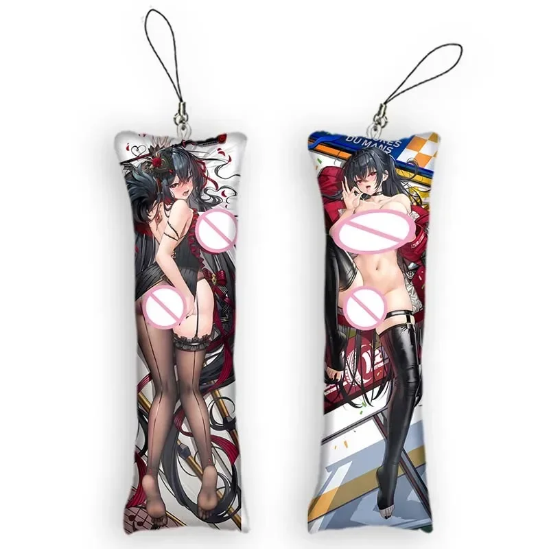 

New design Azur Lane Dakimakura Mini Keychain Cute Anime Key Chain Taihou Sexy Beauty Decor Pendant Cartoon Game Fans Gift