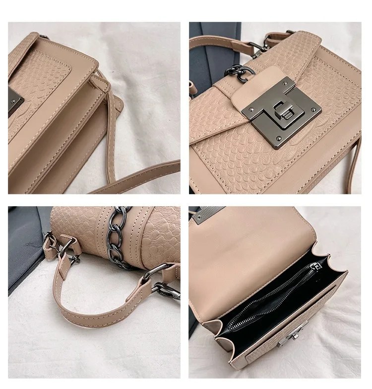 New 2024 Alligator Pattern Handbag Ladies Fashion Small Simple Shoulder Bag Vintage Strap Messenger Bags Wallet For Women