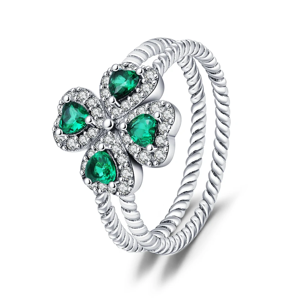 Women's 925 Sterling Silver Irregular Double Pearl Ring