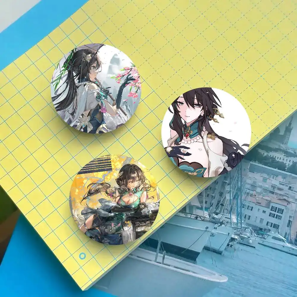 Ruan Mei Animated Game Honkai Star Rail Badge Tinplate Meme Round Brooch For Hat Bag Creative Lapel Jewelry Accessories Gifts
