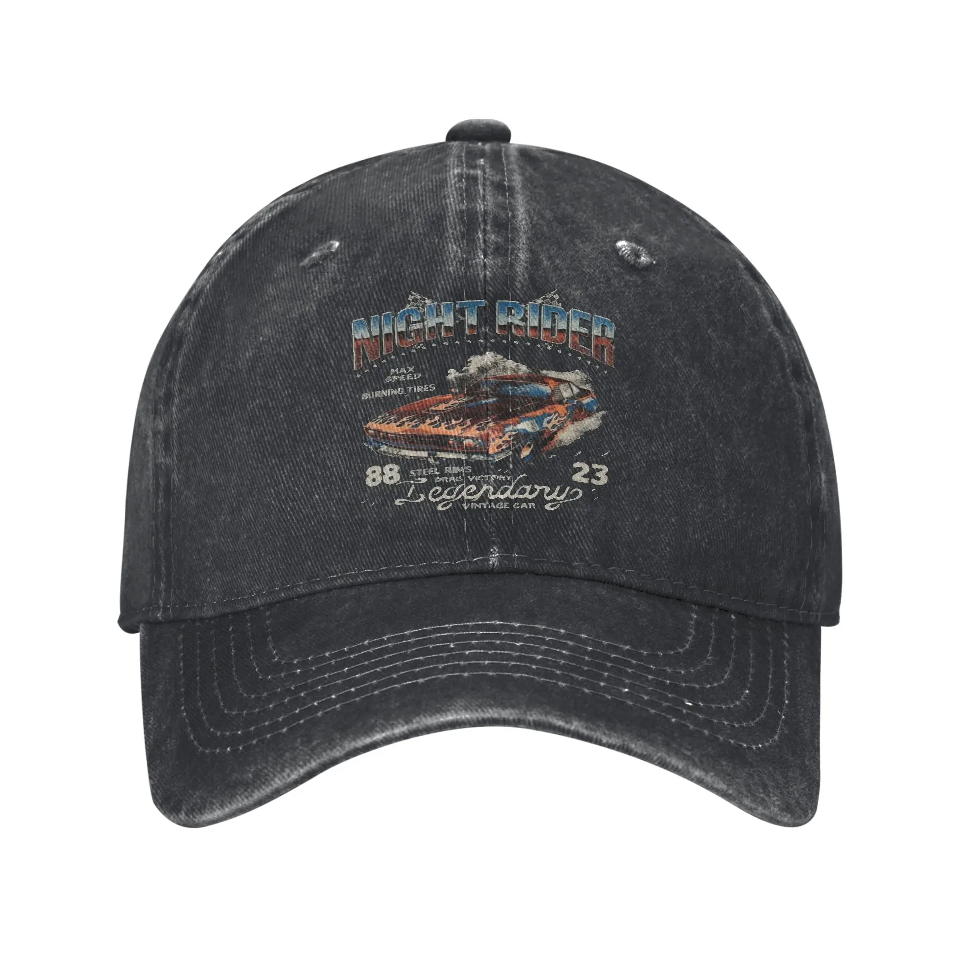 Multicolor Hat Peaked Women's Cap Night Rider Vintage Flame Muscle Car Drag Racing Art Personalized Visor Protection Hats