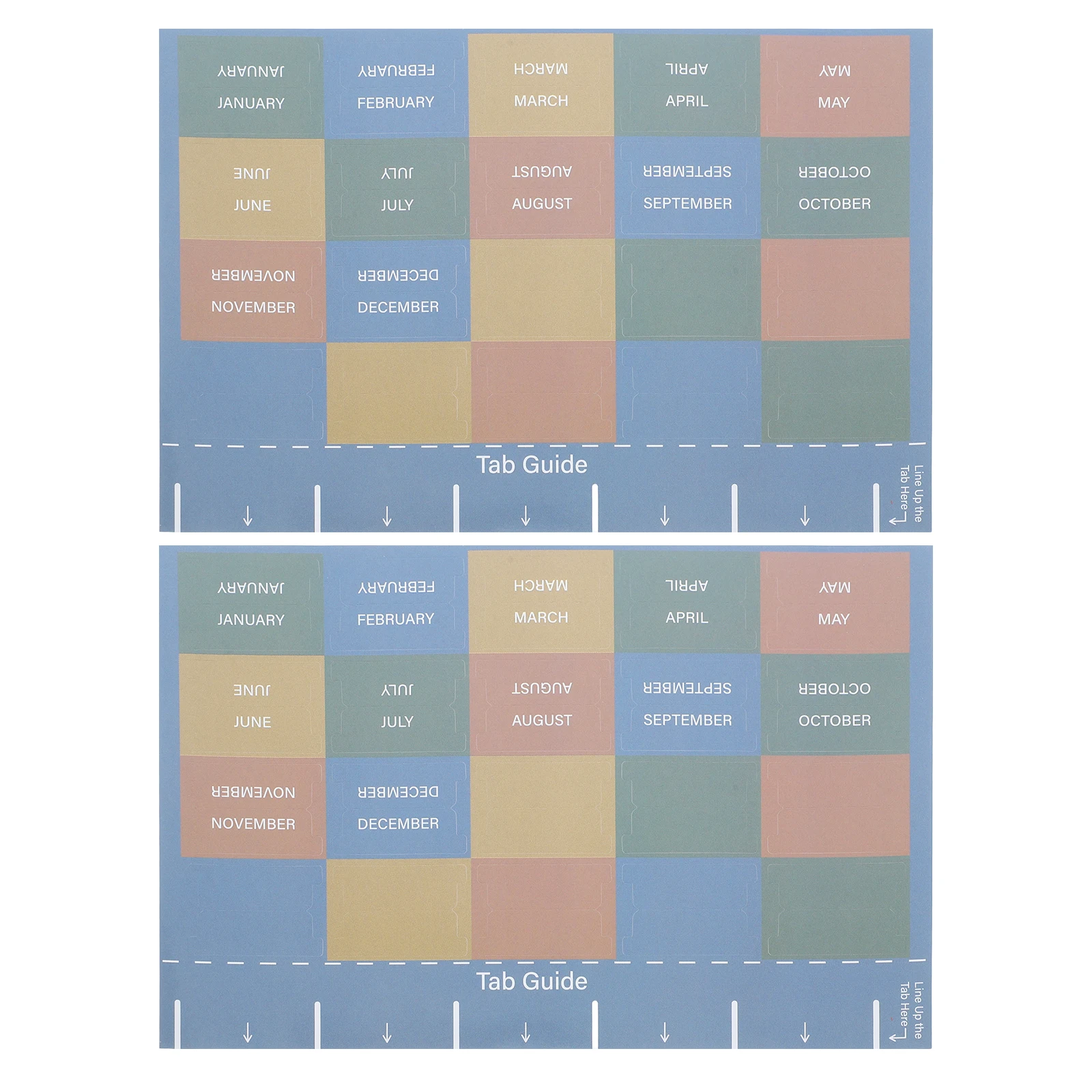 

2 Sheets Monthly Planner Tabs Self Adhesive Index Stickers for Office School Students Monthly Planning Journal Organizing