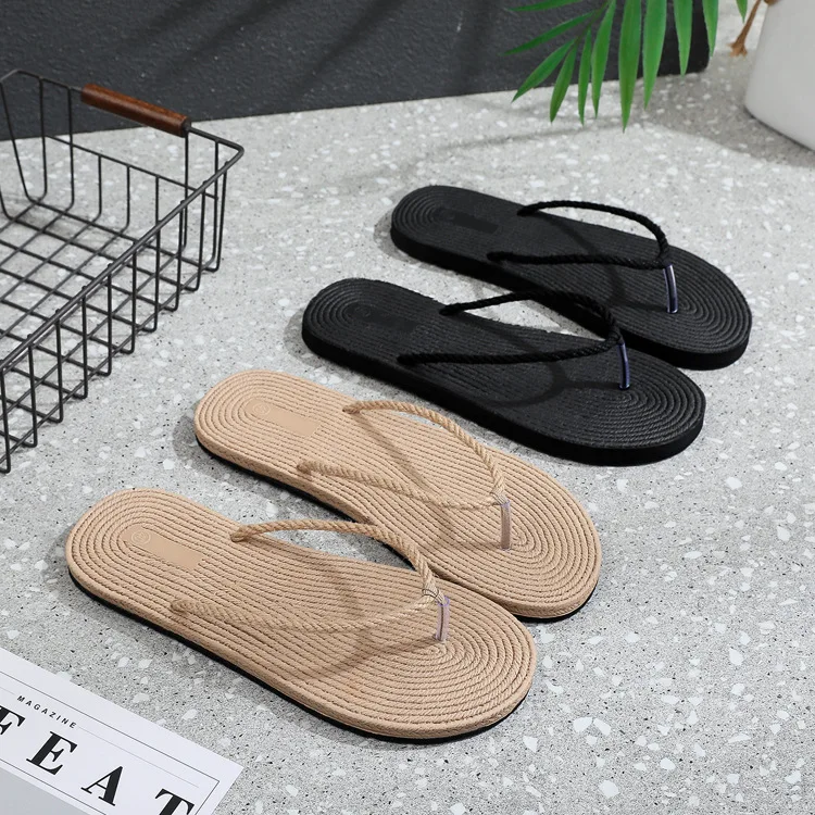 

Men's Simple Flat Bottom Color Sandals Fashionable Flip Flops Slip-On Slippers Comfortable Lightweight EVA Material