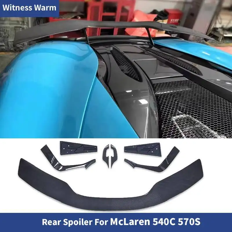 

Для Mclaren 540c 570s спойлер для заднего бампера из углеродного волокна задние крылья багажник губа спойлер Bodykit 15-19