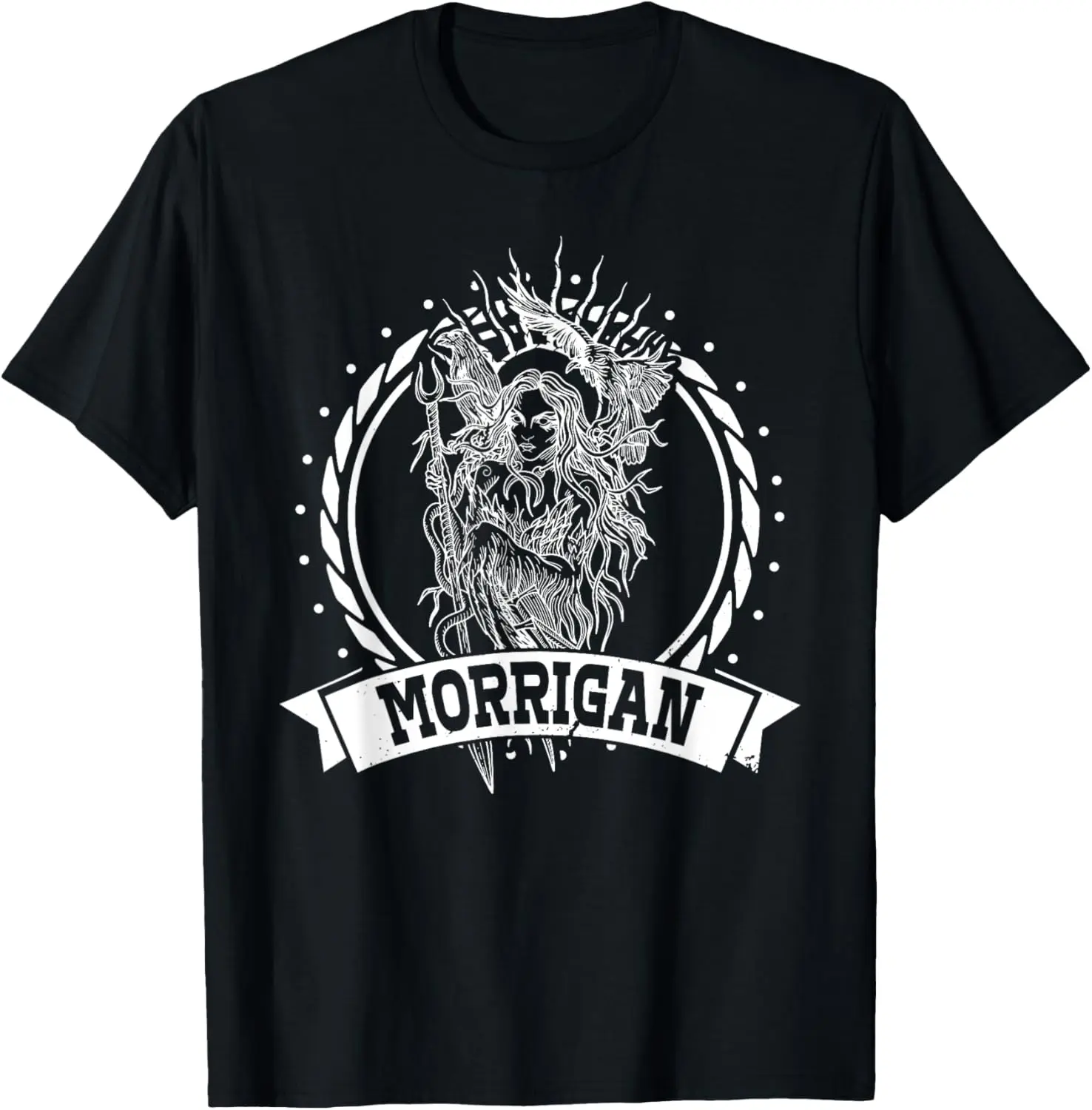 Morrigan pagan Halloween occult Norse Ireland Nordic gothic T-Shirt