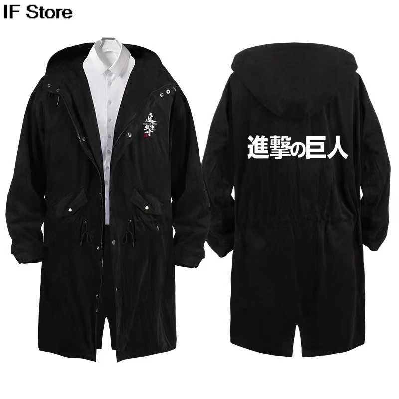 Anime ataque em titã trincheira impressão blusão masculino e feminino casual de alta qualidade longo blusão harajuku y2k hoodie