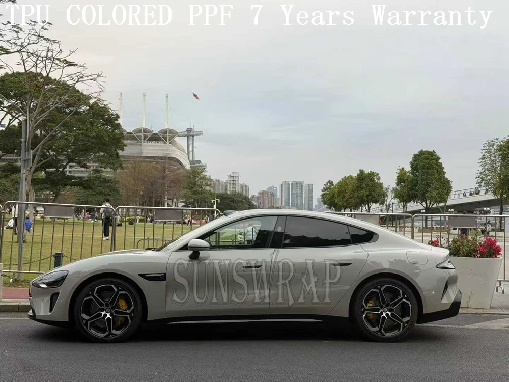 

Elegant Grey TPU COLOR PPF Paint Protection Film Hydrophobic Stain-resistant For Vehicle Boat Yacht Protection Covering 5x52ft