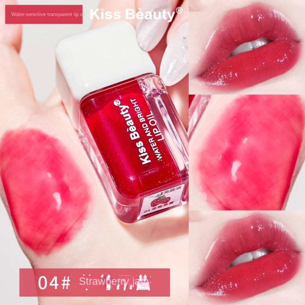 Sexy Lip Tint Water Light Lip Oil Nourishing Non-sticky Cup Lip Glaze Waterproof Crystal Glossy Mirror Lip Gloss Lip Care