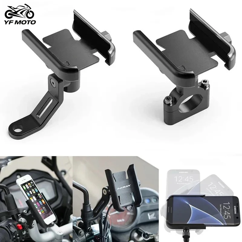 

Universal Motorcycle Mobile Phone Holder GPS Stand Holder Handlebar 360°Rotatable Phone Bracket For YAMAHA NMAX125 NMAX155