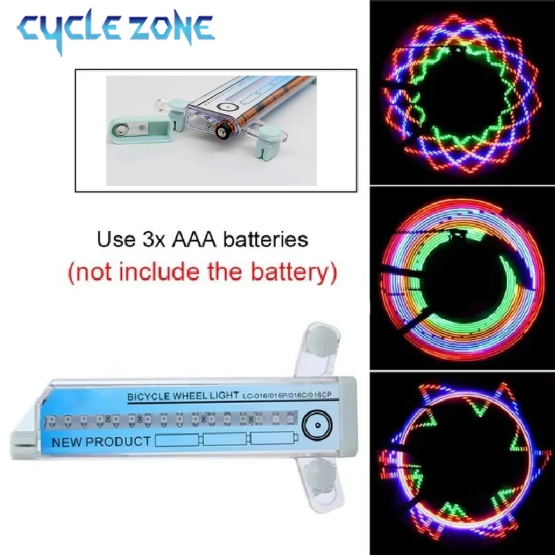 32LED Bicycle Wheel Spoke Light Colorful Mountain Road Bike Spoke Safety Warning Signal Lamp Without Battery Cycling Accessories
