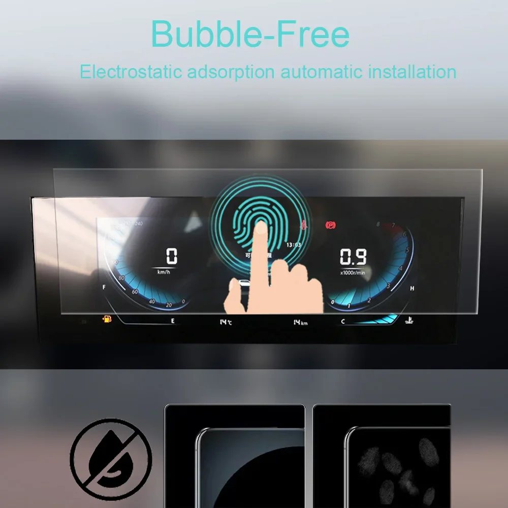 MUQSHI Car Interior Center console screen saver tempering glass film Anti scratch LCD screen Anti blue For ChanganC555 2020-2022 image 4