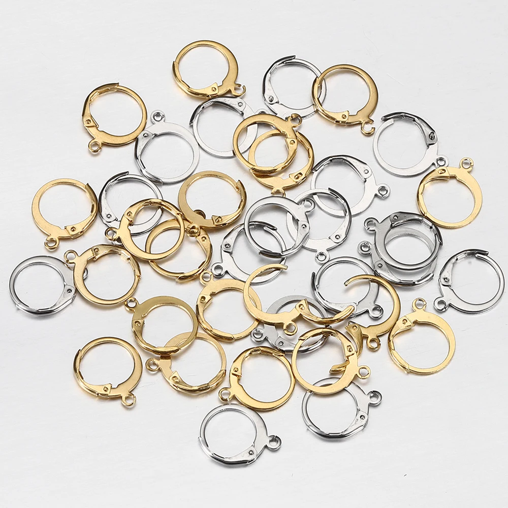 

20 шт., крючок для сережек из нержавеющей стали, французские серьги для изготовления ювелирных изделий, принадлежности для самостоятельного изготовления