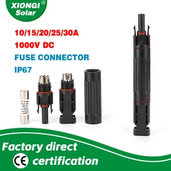 Wholesale Solar PV Fuses Connector In-line IP67 Waterproof Fuse Holder Protection 1000VDC  10A/15A/20A/25A/30A
