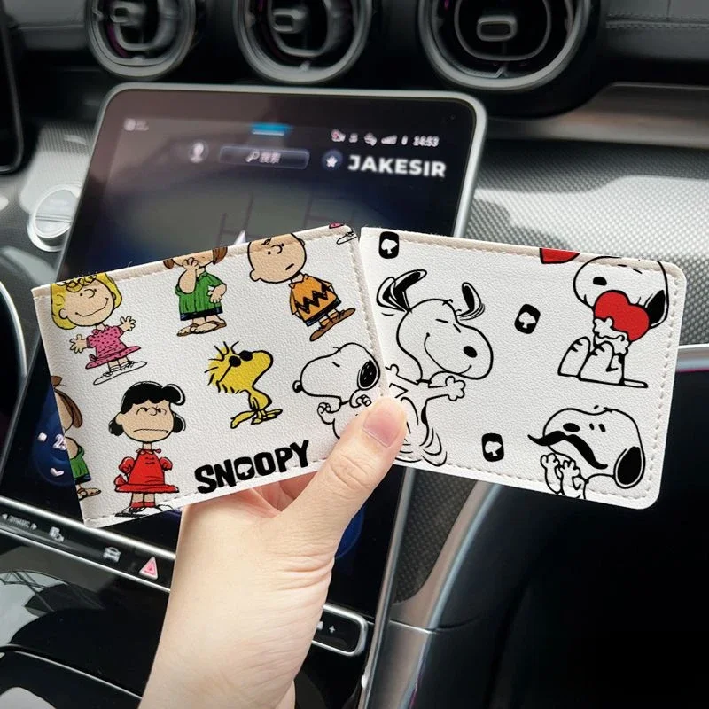 

Защитный кожаный чехол для водительских прав Snoopyed, 2-в-1, для водительских удостоверений и сертификатов