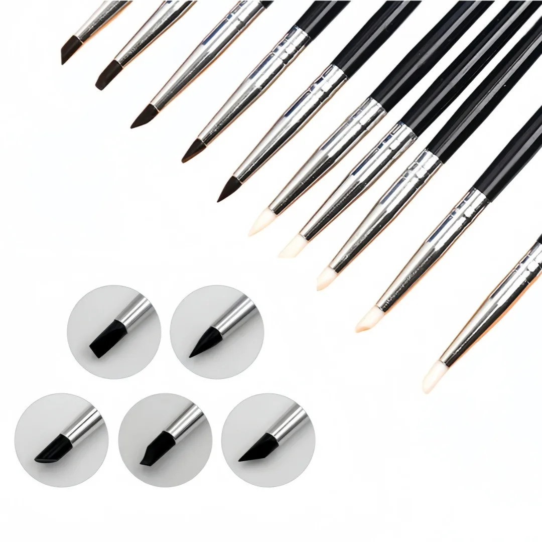 

5 шт. 3 мм стоматологическая смола силиконовая ручка для формирования кисть художественная кисть стоматология композитный цемент фарфоровый инструмент для формирования зубов DIY инструмент для рисования