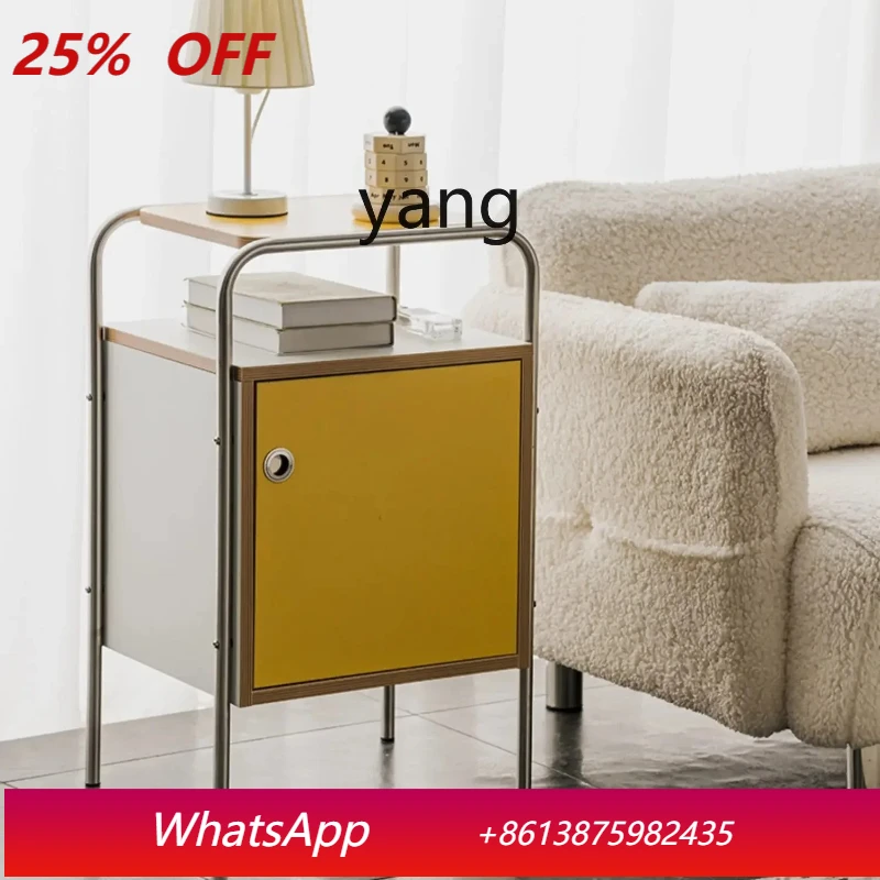 LMMSimple Bedside Table Mid-Ancient Bedside Storage Storage Bedroom Light Luxury Modern Small Cabinet