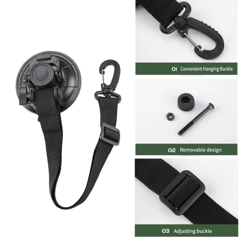 Heavy Duty Fastening Belt Adjustable Fasteners Portable Retainer Strap Holder Motorhome Door Suction Cup Strap