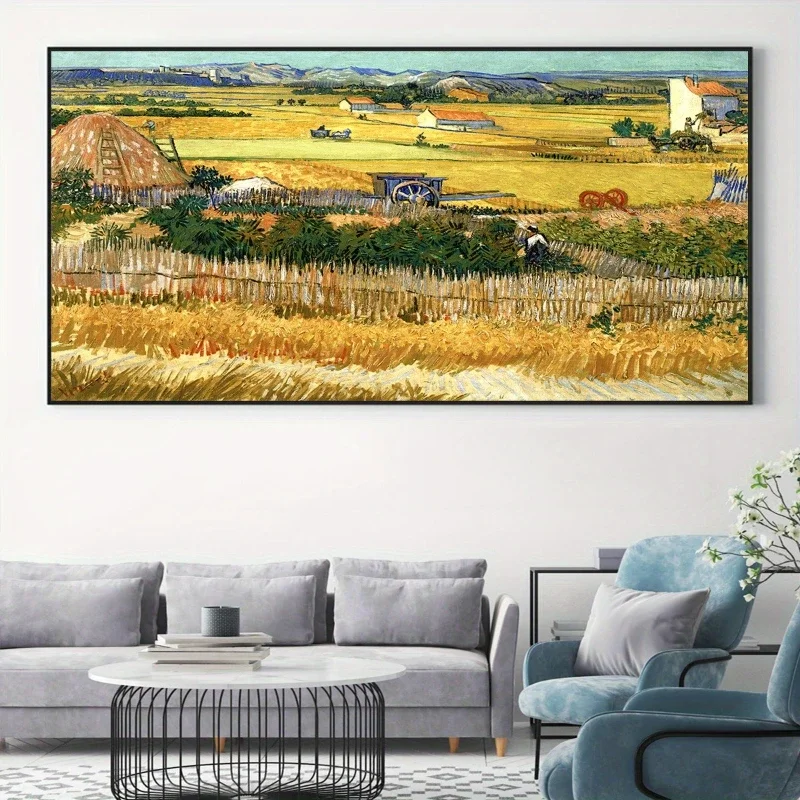 Wheat Field Famous Landscape Art Poster and Prints Van Gogh Canvas Painting Wall Art Picture for Living Room Home Decor Gifts