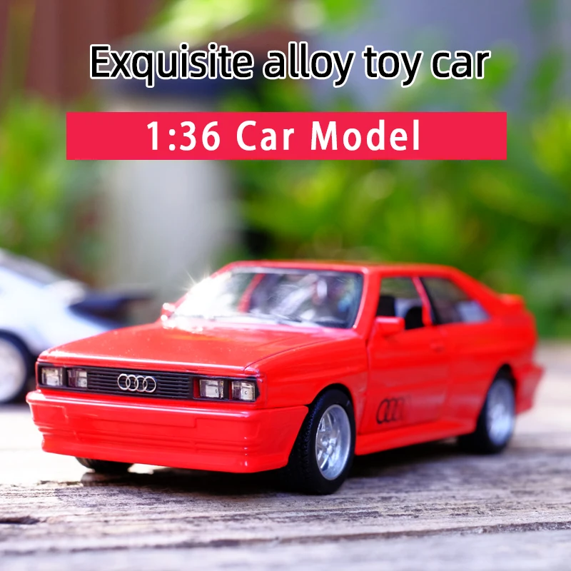 RMZ CITY 1:36 1980 Quattro Vintage Car Alloy Diecast Car Model Toy With Pull Back For Children Gifts Toy Collection