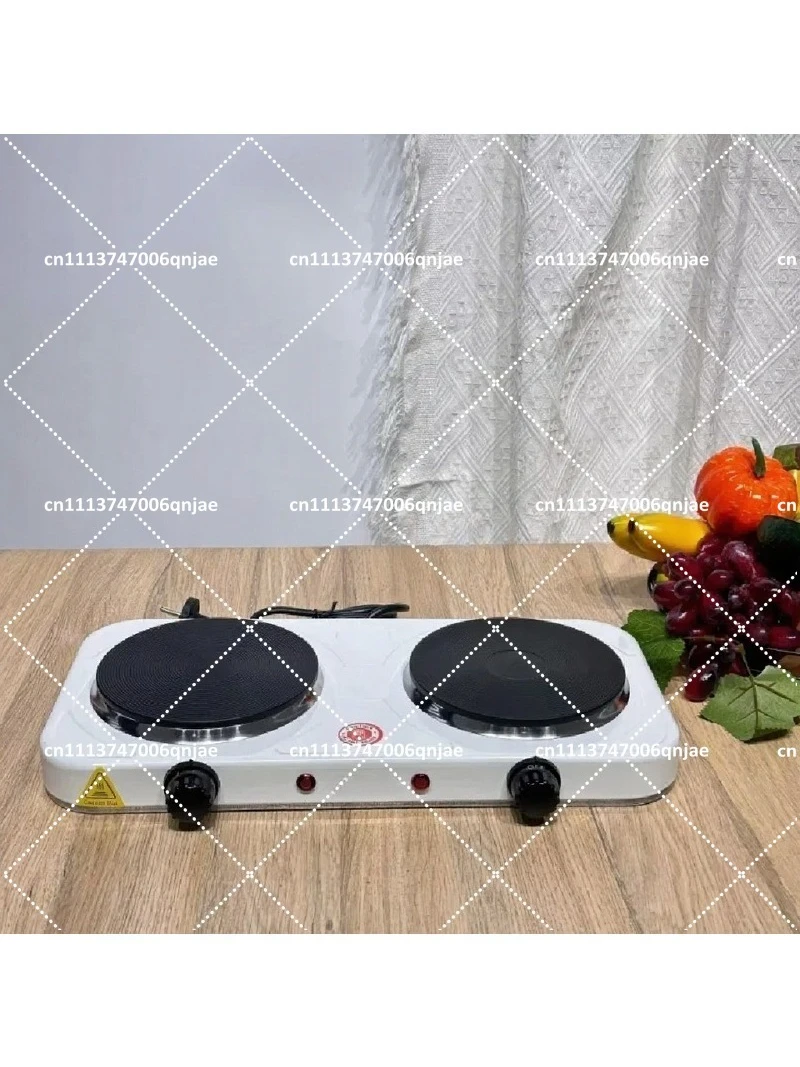 Mini Electric Heating Plate Double Burner Portable Cooktop for Home Kitchen Cooking