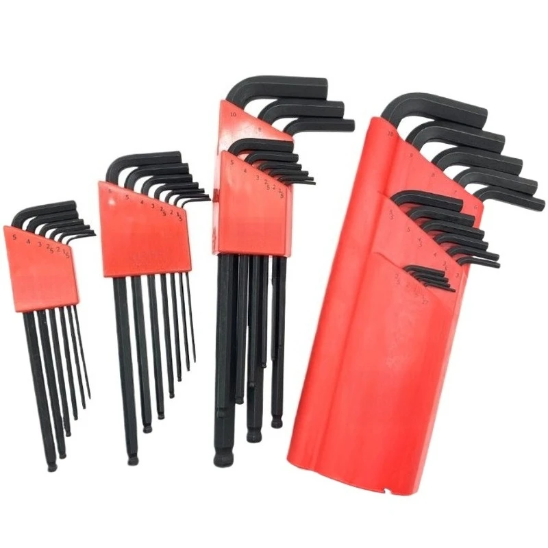 

1 set of multifunctional and durable industrial grade hex wrench set with metric extended ball head 10946 10999