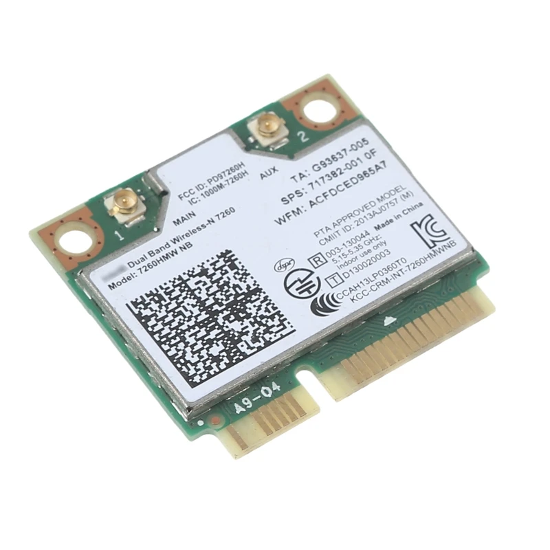 Half Pci-e Network Card 300Mb Mini Wifi Adapter for Intel 7260 7260NB 7260HMW-NB D5QC