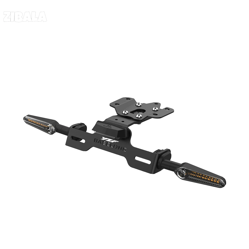 For Yamaha MT-07 FZ07 2013-2024 Motorcycle License Plate Holder Fender Eliminator Registration Bracket With LED MT07 MT 07 FZ07